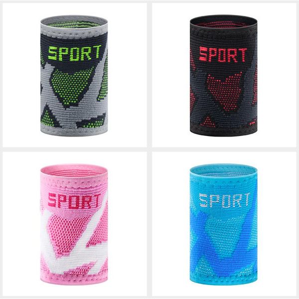 

useful wrist guard band brace sports men and women general ventilation pressure with tennis fitness protection support, Black;red