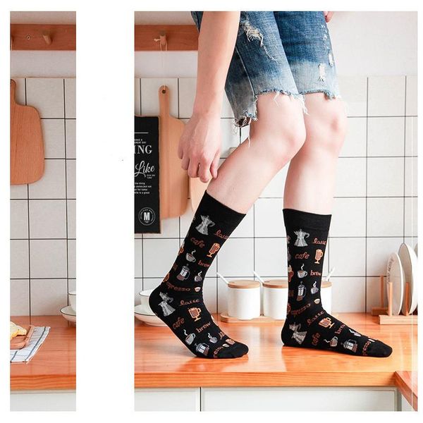 

men's socks 1pc spring and summer casual breathable women's lovers stockings, Black