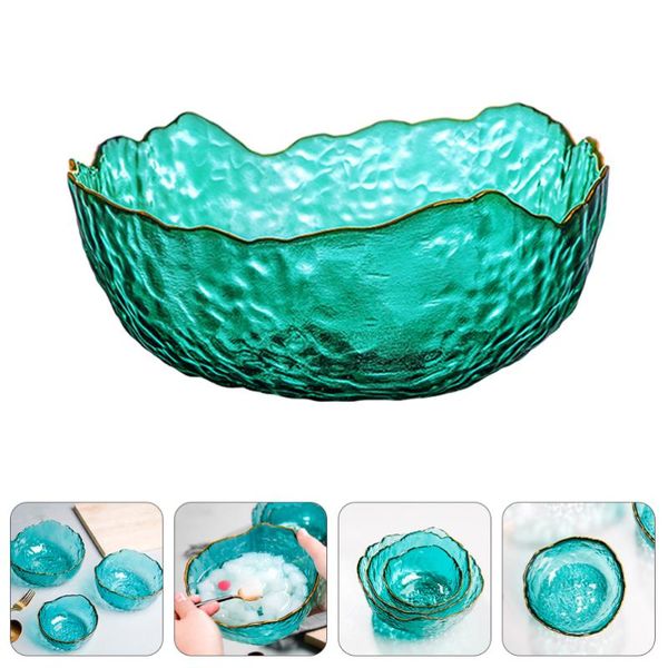 

1pc simple style glass bowl home kitchen salad noodle mixing bowls