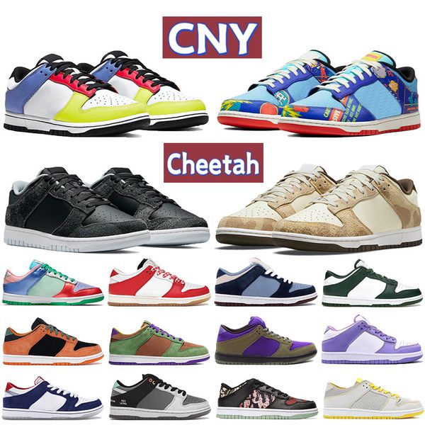 

2021 Top quality low men running shoes CNY Cheetah zebra black grey blue lemon varsity green soul women mens Sneakers US 5.5-11