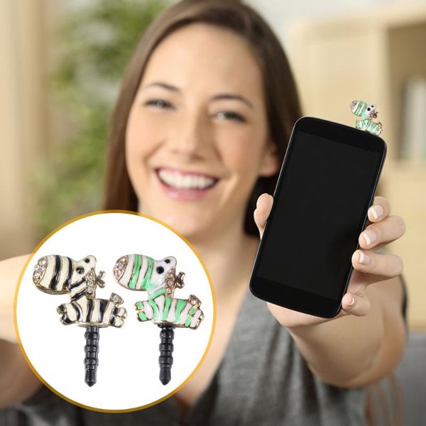 

cell phone anti-dust gadgets 2pcs 3.5mm universal creative alloy dust plugs headset