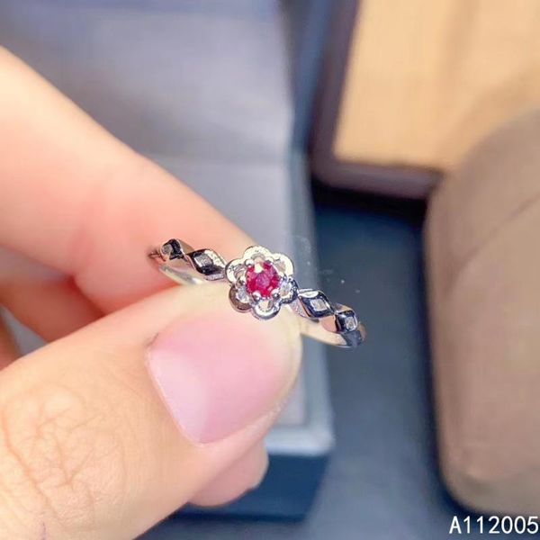 

cluster rings kjjeaxcmy fine jewelry 925 sterling silver inlaid natural adjustable ruby female ring luxury support test selling, Golden;silver