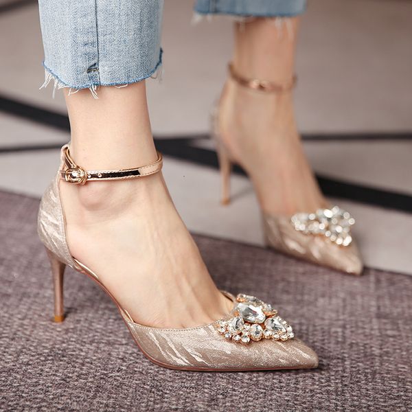 

dress shoes stiletto high-heeled wedding shoes, rhinestones, size . tya3, Black