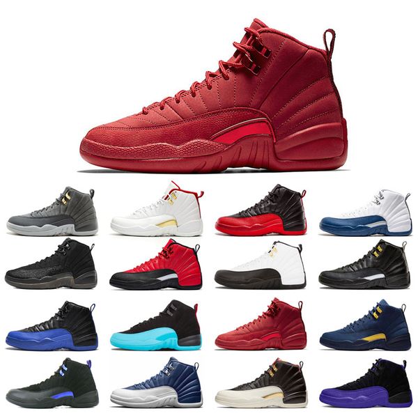 

12s man's basketball shoes high cut black purple blue stone cny dark concord grey fiba flu game french royal gamma o-black reverse taxi