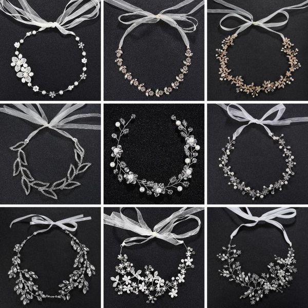 

hair clips & barrettes efily pearl wedding accessories for women rhinestone headband crystal jewelry bridal headwear flower crown tiara gift, Golden;silver