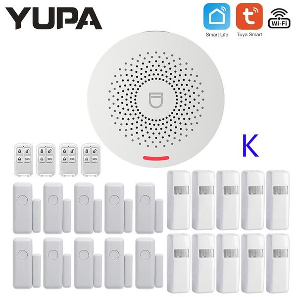 

intelligent alarm security system with motion sensor smart life&tuya app control compatible alexa & google assistant systems