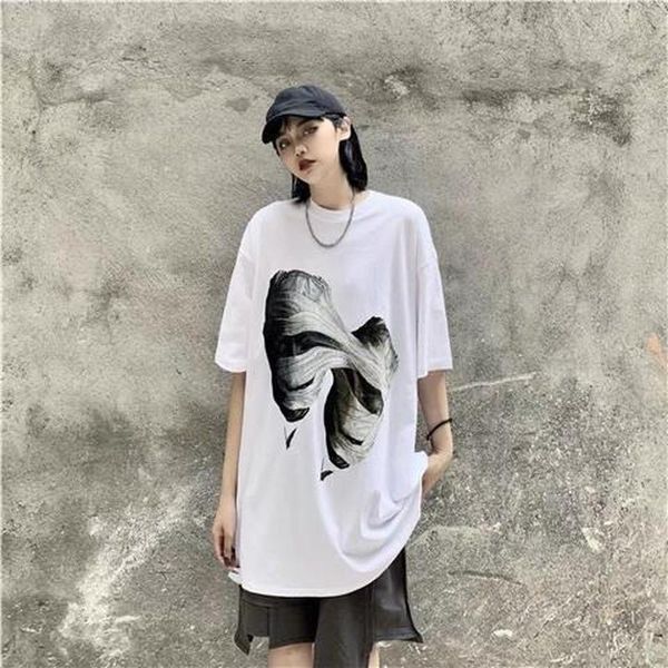 

men's t-shirts mourning department graphic tees dark short sleeve shirt male couple clothes high street loose student oversized goth t-, White;black