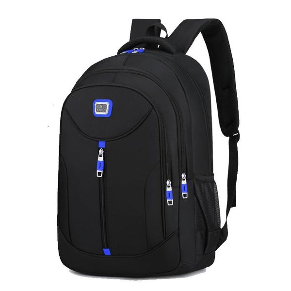 

large capacity backpack men lap15.6 inch black nylon multifunction school bag for boys teen 2021