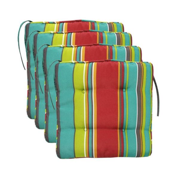 

cushion/decorative pillow 4 pcs striped dining chair pads waterproof thick square seat cushion office cloth art home sofa