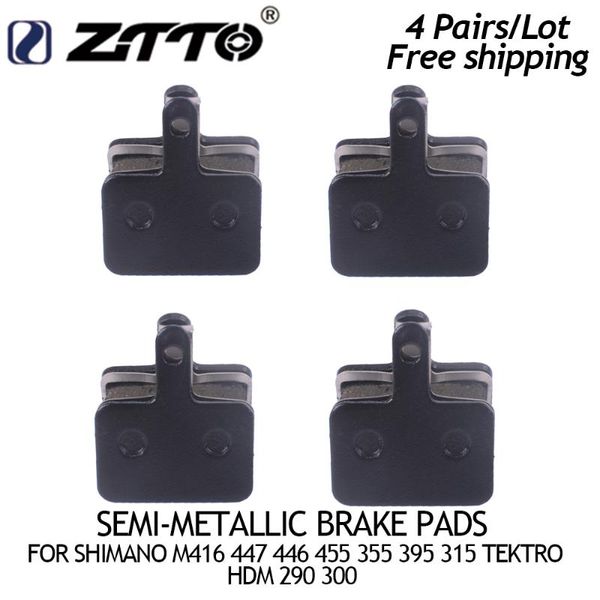 

bike brakes 4 pairs ztto mtb mountainbike fietsonderdelen semi-metallic remblokken voor onderdelen m416 447 446 455 355 395 315 tektro hdm 2