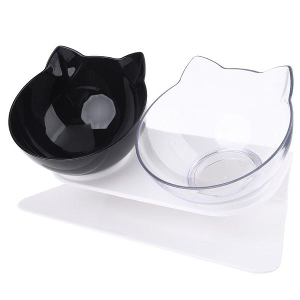 

cat bowls & feeders non-slip double with raised stand pet and water for cats dogs bowl supplies