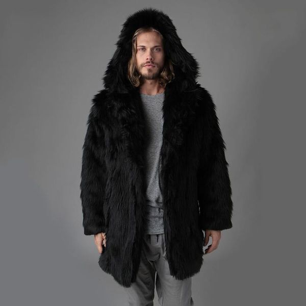 

men's trench coats mens autumn winter plush hooded sweatshirt 2021 solid color long sleeve jacket casual fleece coat streetwear male, Tan;black