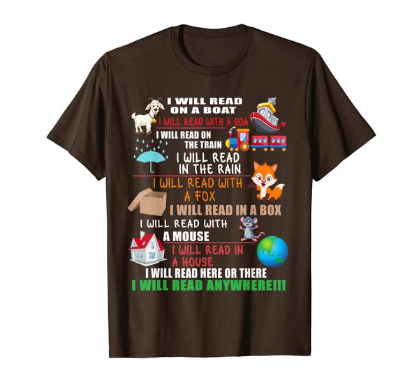 

i will read books on a boat everywhere reading t-shirt, White;black
