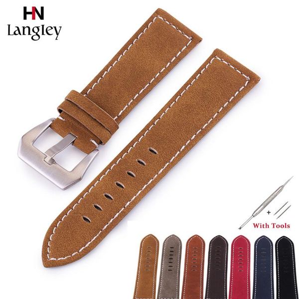 

watch bands genuine leather matte cow band wristwatch straps watches accessories with tools wholesale, Black;brown