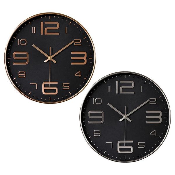 

wall clocks large round clock mute quartz school classroom el shops cafe easy to read