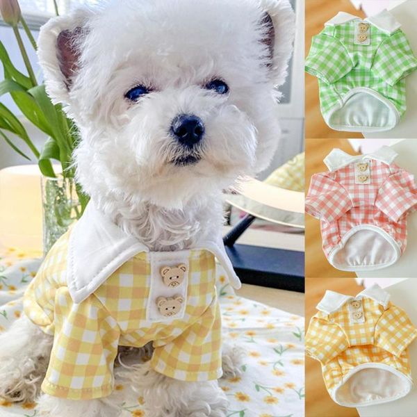 

dog apparel puppy shirt button closure comfortable blouse cloth breathable pullover polyester pet costume