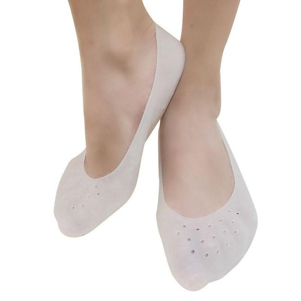 

breathable moisturizing foot protection lightweight full length silicone gel cracked skin care tool ankle support, Blue;black