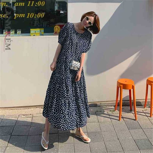 

casual midi dress korean loose thin short sleeve chiffon floral temperament fashion summer women's 2p1681 210526, Black;gray