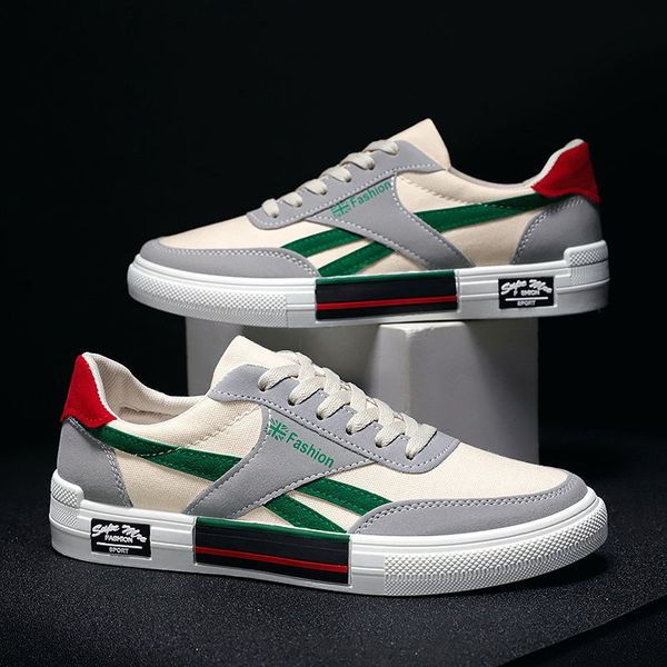 

2021 new fashion mens cloth shoes korean version breathable sports casual student canvas shoes board male shoes ins trend