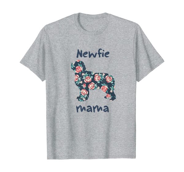 

Newfie Mama Newfoundland Dog Mom Women Flower Floral Shirt, Mainly pictures