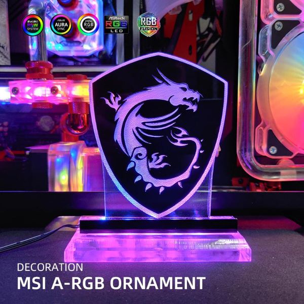 

figure a-rgb magic dragon decoration 5v3pin led acrylic lighting panel rainbow pc water cooling custom mod fans & coolings