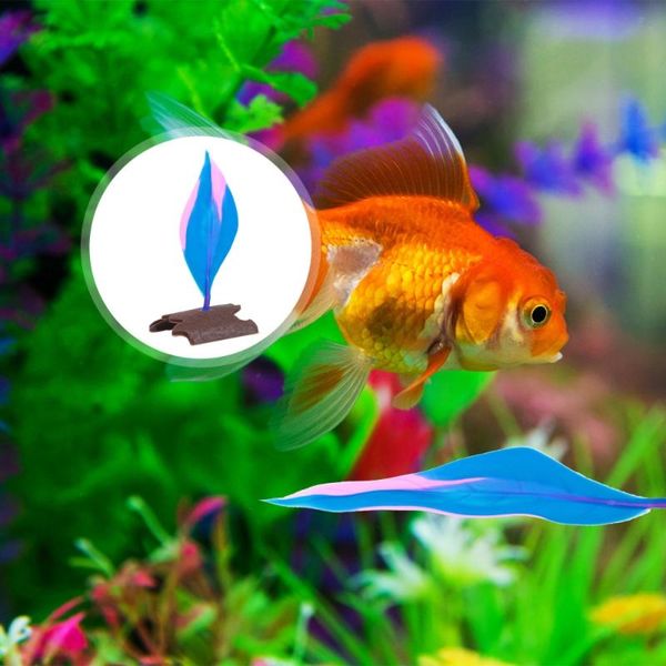 

aquarium silicone ornament decor simulation coral fish spawning resting leaf decorations