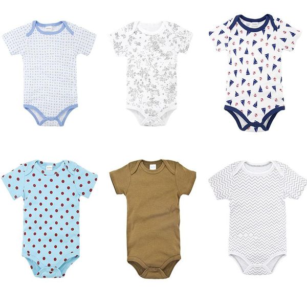 

rompers honeyzone born baby boy clothes bodysuits infant short sleeve jumpsuit summer bebes lovely cartoon body infantil, Blue