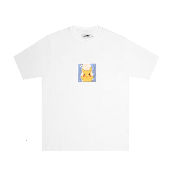 

men's t-shirts cartoon print shirt chillwave white and orange, White;black