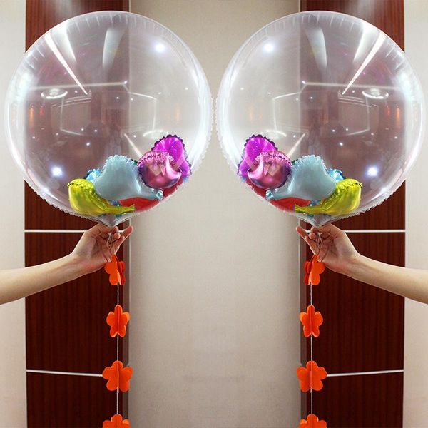 

party decoration 24 inch 36 clear foil balloons transparent aluminum balloon wedding birthday decorations balon globos 1pcs