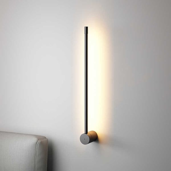 İskandinav minimalist uzun duvar lambaları modern led duvar ışık kapalı oturma odası yatak odası led başucu lambası ev dekor aydınlatma armatürleri 210724