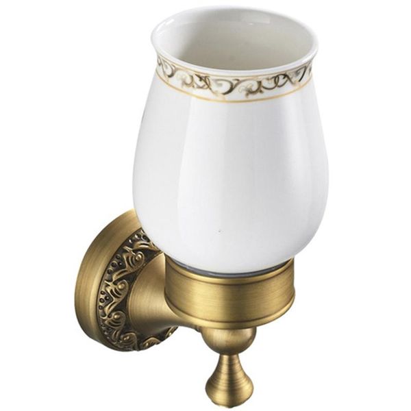 

toothbrush holders antique brass wall-mounted cup holder with ceramic