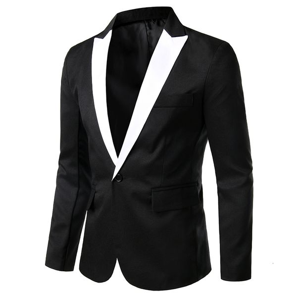 

men's suits & blazers summer long-sleeved thin coats black white male business casual suit size s-xxxl young men blazer jacket fuvo, White;black