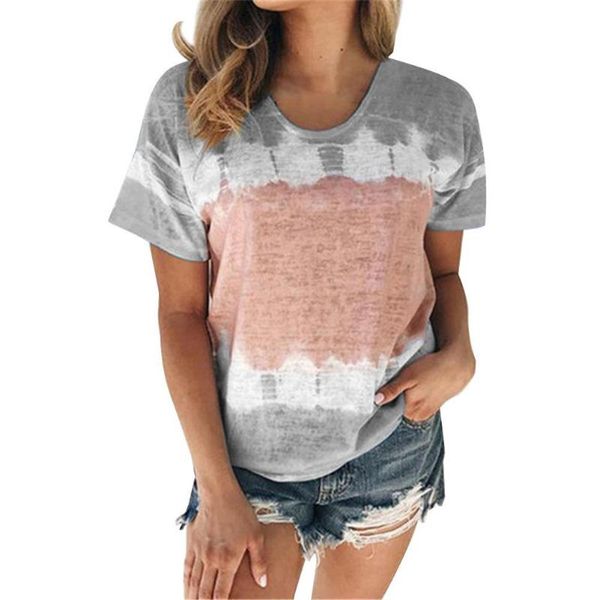 

plus size women t-shirts casual short sleeve o neck printed pullover loose t-shirt women's clothing 2021, White