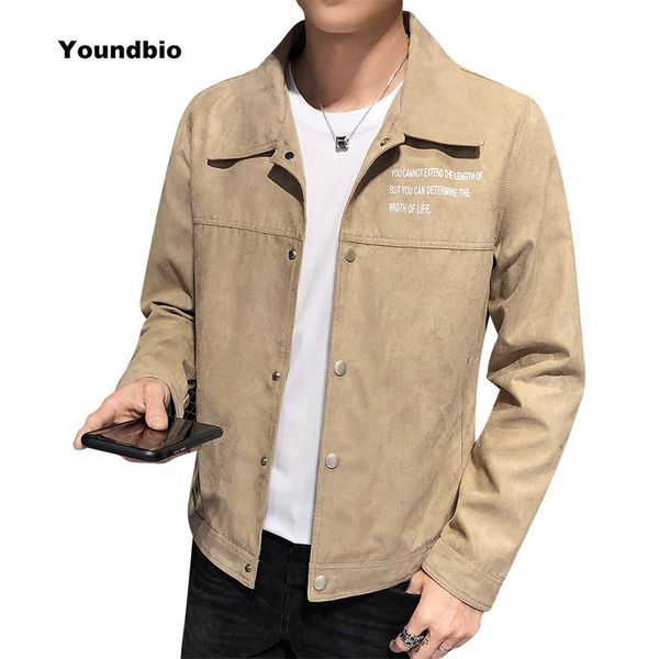 

men's jackets men 2021 spring autumn fashion casual jacket coat vintage single breasted long sleeve pockets male outerwear overcoat, Black;brown