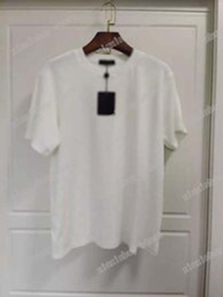 

21ss men printed t shirts emboss letter clothes short sleeve mens tag letters polo black white blue brown 01, White;black
