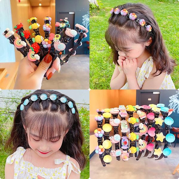 

hair accessories girls cute colorful cartoon flower geometric hairbands kids lovely decorate headband hoop fashion, Slivery;white