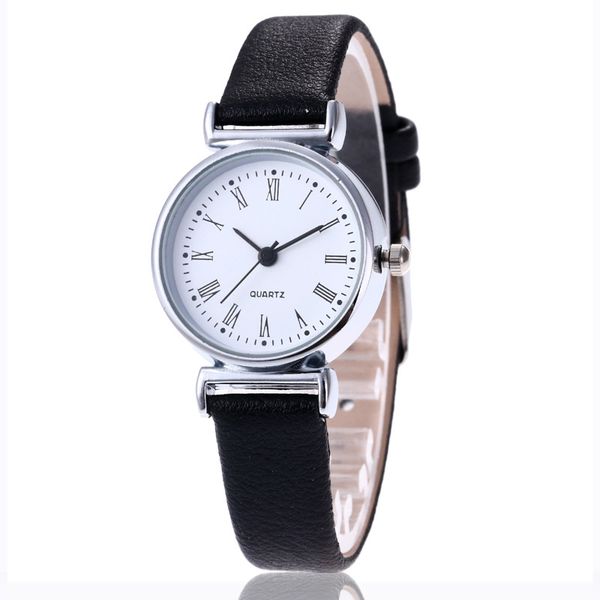 

casual elegant ladies watches arrivals fashion designers all-match watch female students korean style simple casual retro 5 colors quartz w, Slivery;brown
