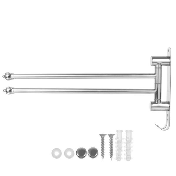 

towel racks stainless steel wall-mounted bar 180 degree rotating organizer