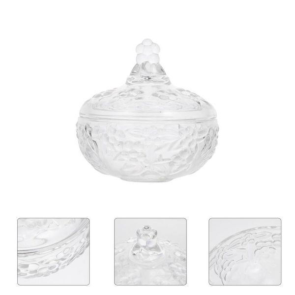 

storage bottles & jars 1pc transparent glass candy jar dried food container for party (transparent)
