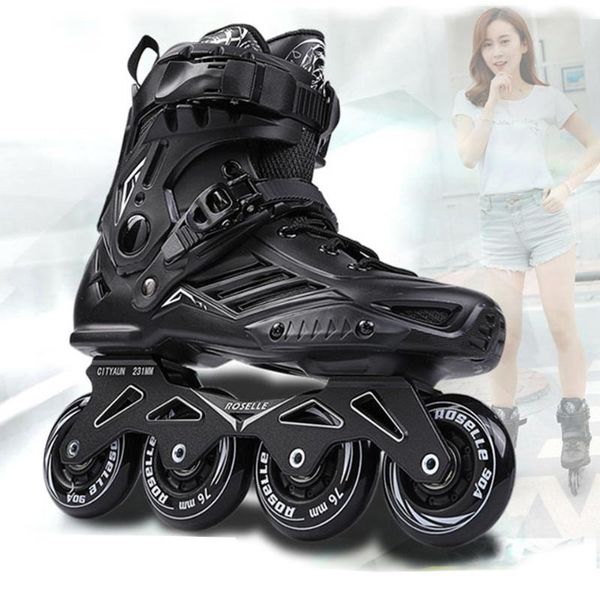 

inline & roller skates professional skate shoes slalom skating sliding sneakers patins 35-46