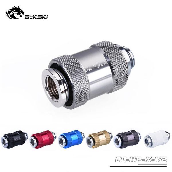 

bykski hand push valve switch g1/4 thread male to famale flat type water smetal cooling system fitting fans & coolings