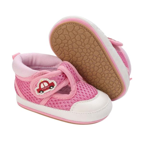 

first walkers baby girls non-slip shoes solid mesh soft walking sneaker toddler spring&autumn