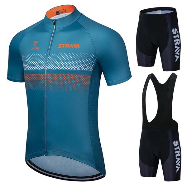 

racing sets 2021 summer cycling jersey strava breathable mtb bicycle clothing mountain bike wear clothes maillot ropa ciclismo, Black;blue