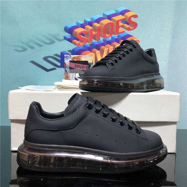 

men women fashion pairs designers leather shoes mens lace up platform oversized sole sneakers white black casual shoe sport