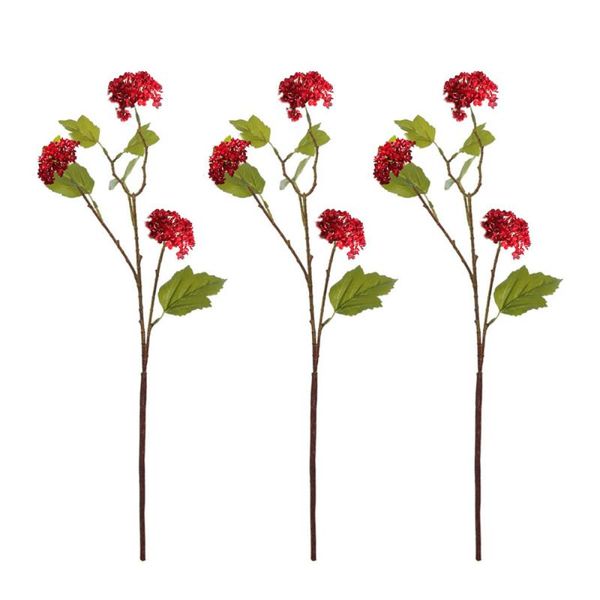 

decorative flowers & wreaths simulation plant fake flower trident hydrangea 3 heads pography props bridal 40x8x5cm 3pcs diy wedding home dec