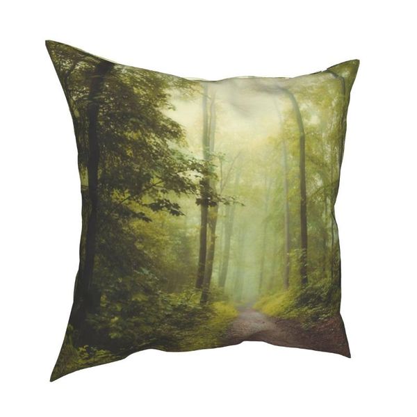 

cushion/decorative pillow long forest walk pillowcase soft polyester cushion cover decorative throw case home zipper 40*40cm covers