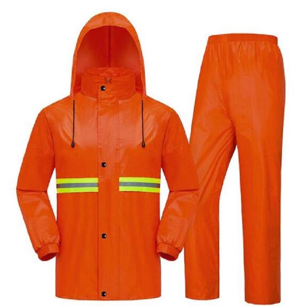 

motorcycle rain suit men waterproof raincoat pants rainwear impermeable poncho coat for gear, Red;brown