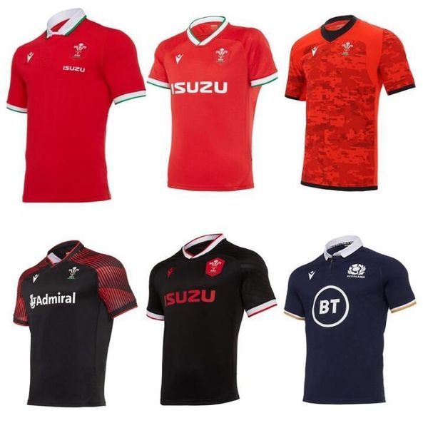 

20-21 wales scotland rugby jersey 20 21 home away welsh pathway jerseys size s-5xl scottish shirt maillot camiseta maglia, Black