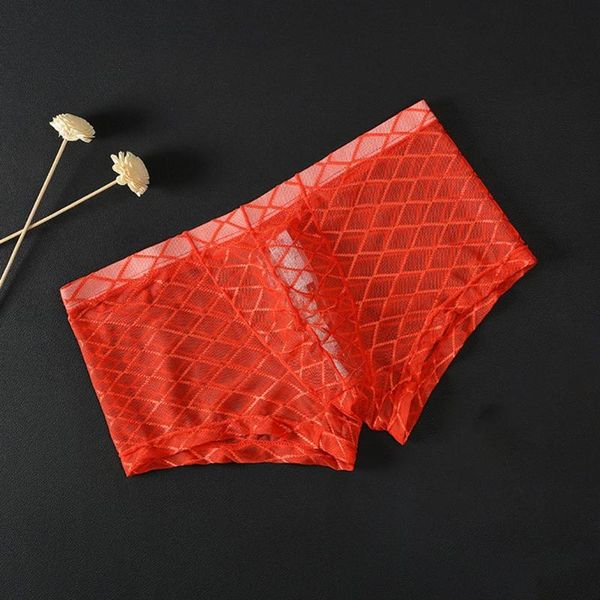 

underpants mens mesh boxer briefs thin transparent underwear shorts trunks underpant, Black;white