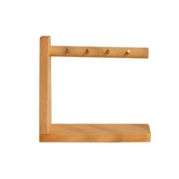 

hooks & rails storage rack l shape with hook wooden home decor deskornament porch hanging space saving hallway living room key holder
